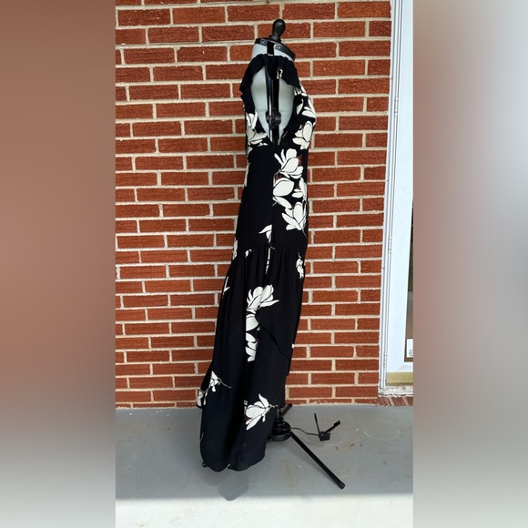 Free People She's a Waterfall Dress Floral V-neck Flutter Sleeve waterfall Maxi - Picture 8 of 11